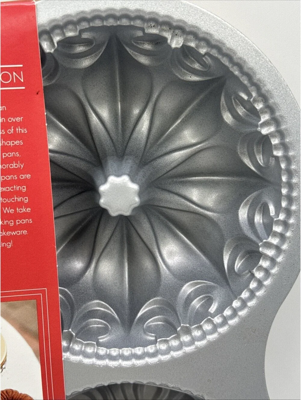 Nordic Ware Gold Bundt Quartet 4 Bundt Cake Pan 5.5” X 3” 4 Different Designs